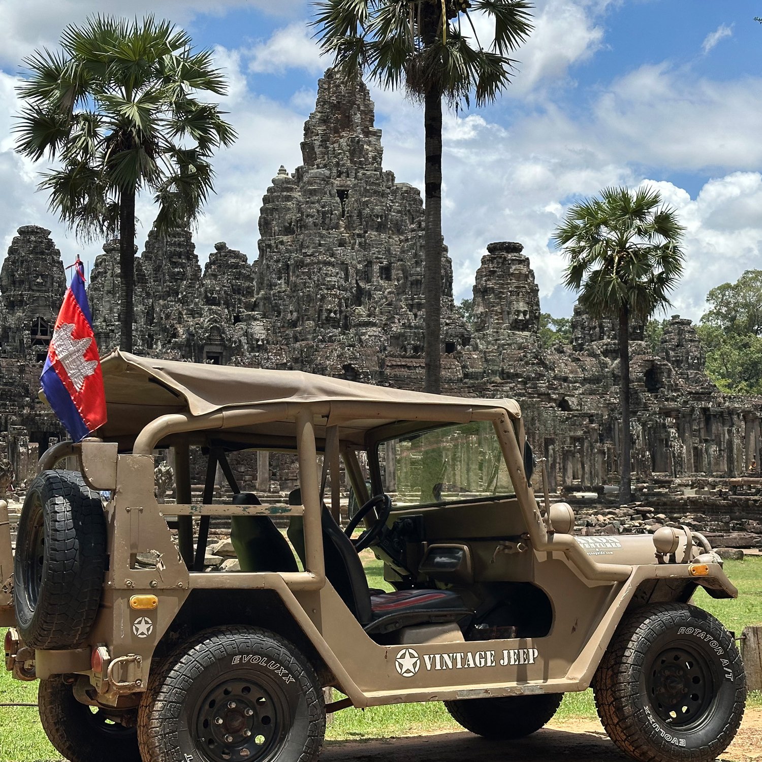 Bayon with Vintage Jeep