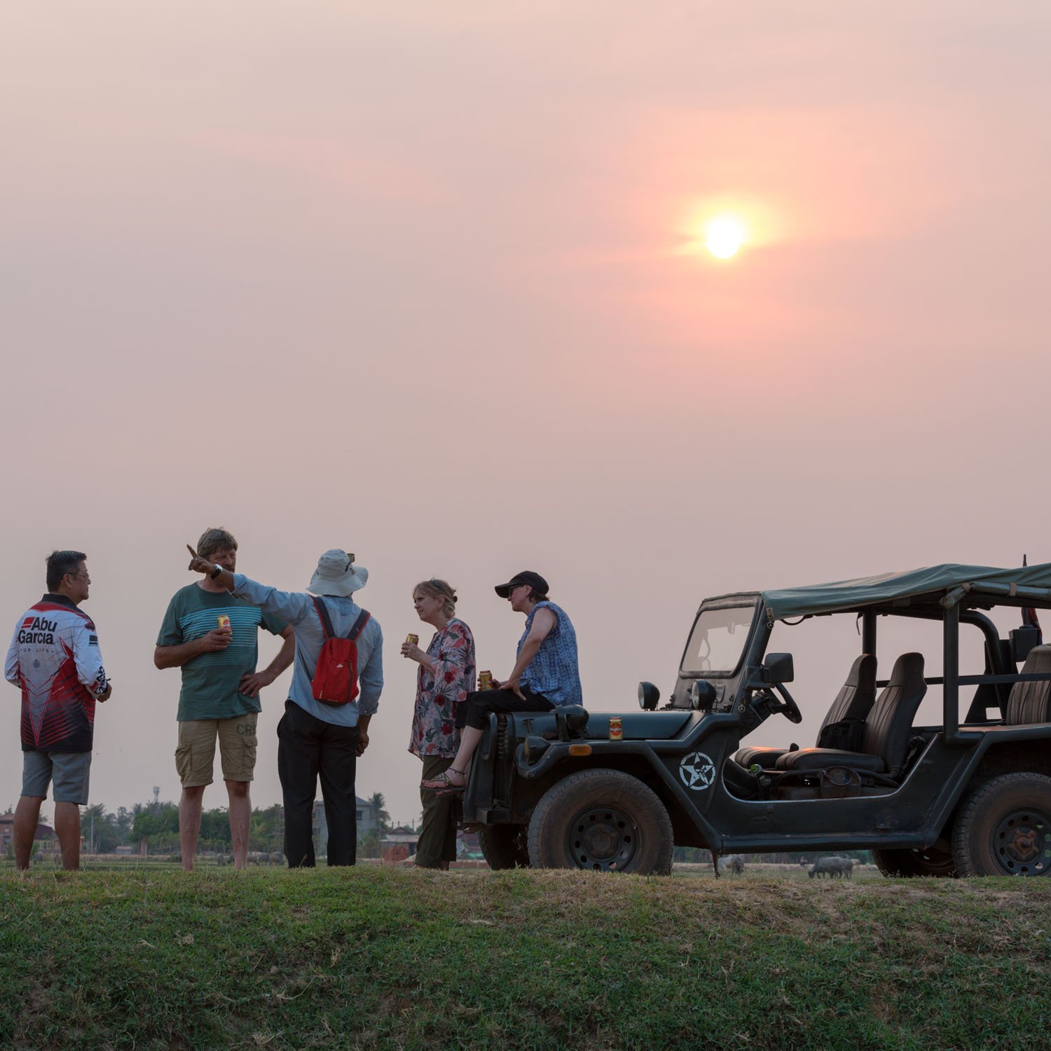 Countryside Sunset by Vintage Jeep