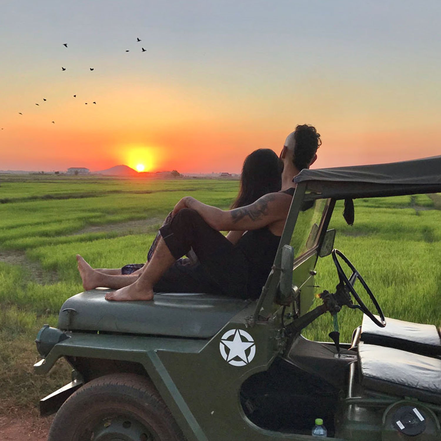 Sunset on Jeep