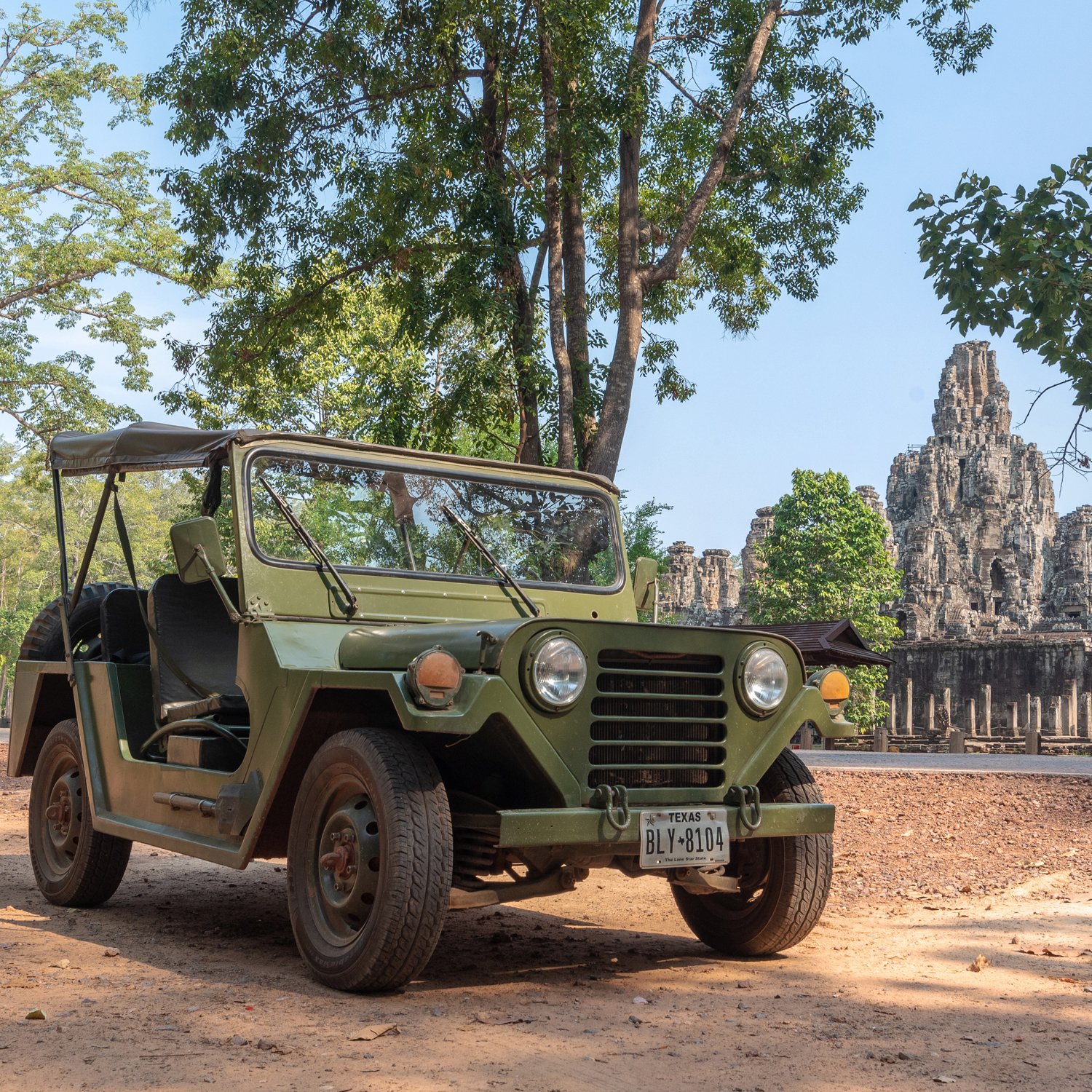 Vintage Jeep at Bayon