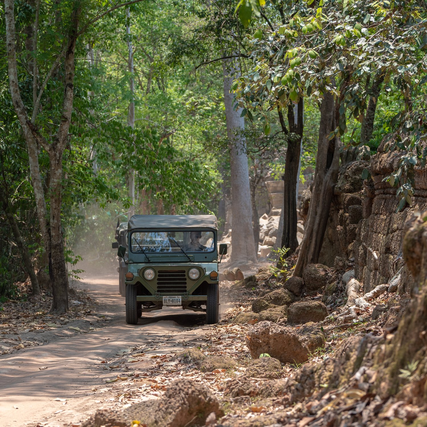 Vintage Jeep at Ta Prohm